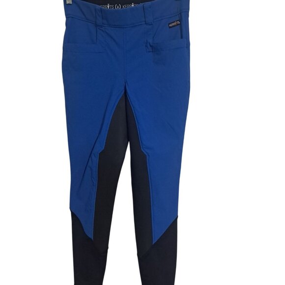 Kerrits Pants - Kerrits Womens Pants Blue Equestrian Performance Riding Tights With Black Panels